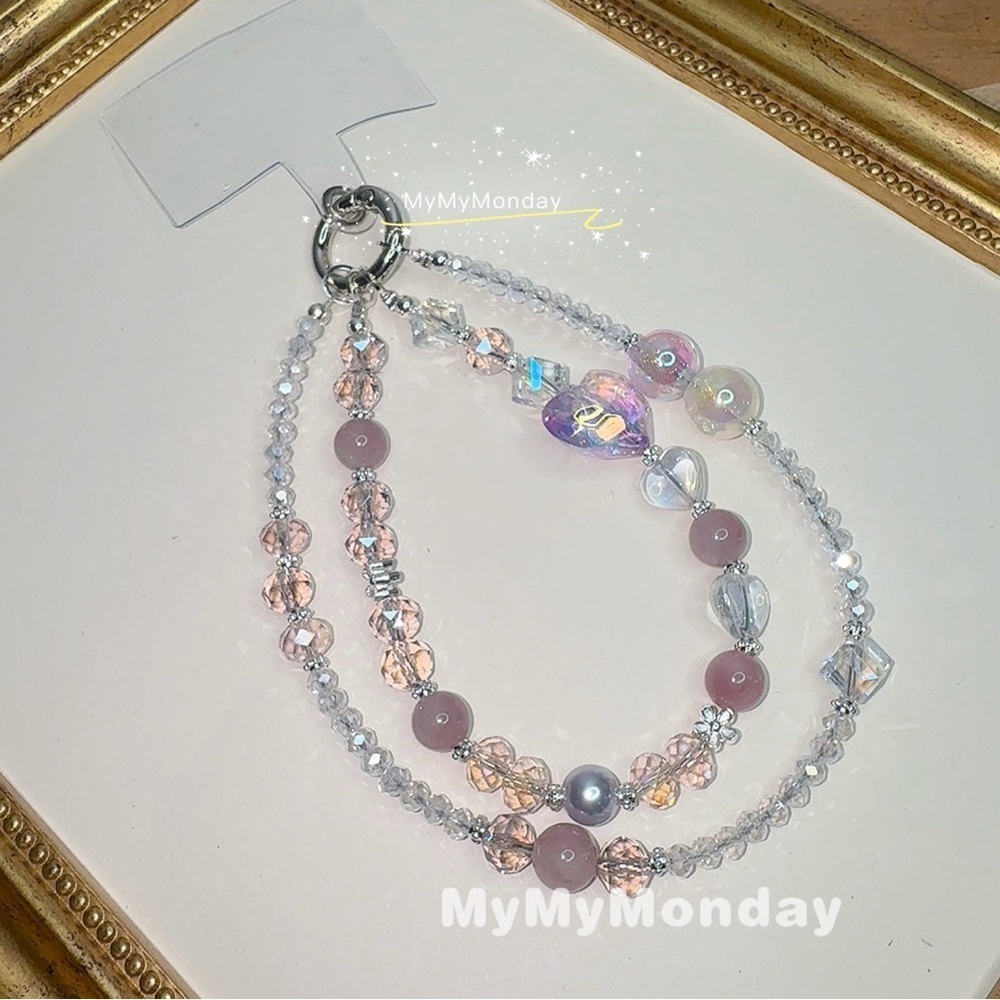 Rose Quartz Phone Charm - Picture 2 of 2